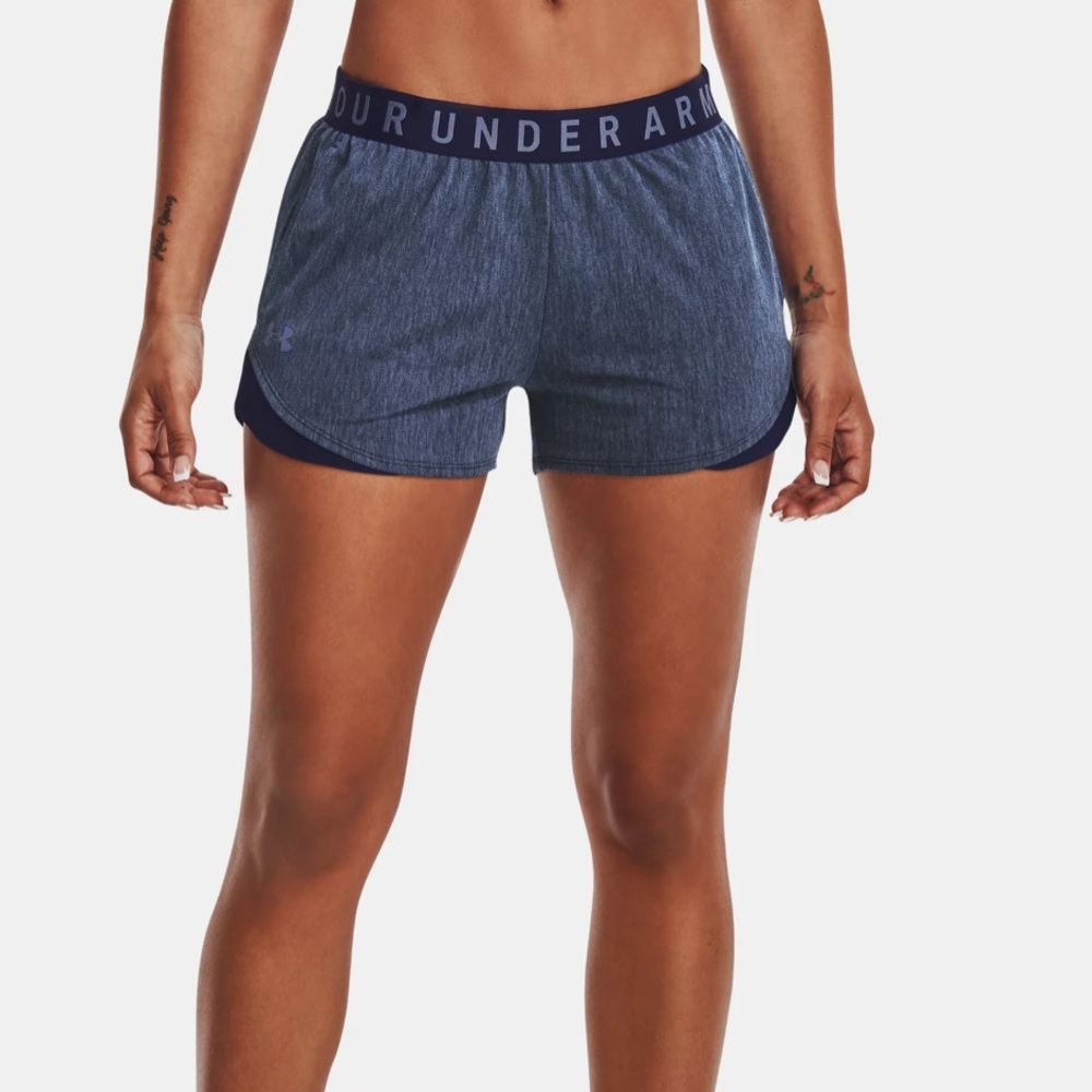 Women's UA Play Up Shorts 3.0 Twist‎ XXL plus size NWT gray and black